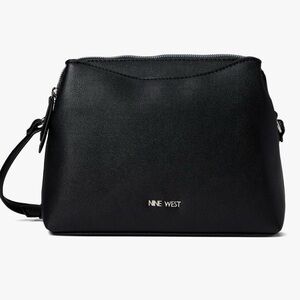 Nine West Mini Dome Crossbody with Adjustable Strap- Black